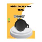 Sayarmarkt 4 Cm Kilitli Mobilya Tekerleği Tekli Sessiz Ve Dayanıklı