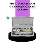 Sayarmarkt 40 Parça Lokma Anahtar Seti Ayna Yüzey Karbon Çelik Dayanıklı Tamir Takımı - Şeffaf