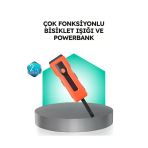 Sayarmarkt 5000 Mah Bataryalı Bisiklet Farı Cob Çakar Çok Fonksiyonlu