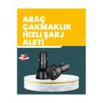 Sayarmarkt 55W Hızlı Şarj Araç Çakmaklık Adaptörü Qc 3.0 Pd
