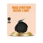 Sayarmarkt 6 Cm Kilitsiz Masa Ayağı Tekerleği 4’Lü Set Çok Amaçlı