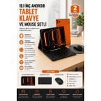 Sayarmarkt Android Tablet Klavye Kılıfı ile Dokunmatik Ekranlı Çok Yönlü Kullanım - Çok Renkli