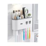 Sayarmarkt Banyo Organizer Diş Fırçası Tutucu Çift Dispenserli Raflı Çekmeceli