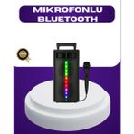 Sayarmarkt Bluetooth Işıklı Hoparlör – 2X5W Güç | USB + Tf Kart + Fm Radyo | Siyah Renk