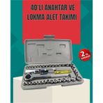 Sayarmarkt Çok Amaçlı 40 Parça Lokma Anahtar Takımı Korozyona Dayanıklı Çelik - Şeffaf