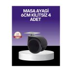 Sayarmarkt Çok Amaçlı Kilitsiz Masa Ayağı Tekerleği 6 Cm