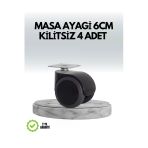 Sayarmarkt Halı Ve Beton Uyumlu Kilitsiz Mobilya Tekerleği 4’Lü