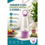 Sayarmarkt Kablosuz Şarjlı Meyve ve Smoothie Blender Pratik Günlük Kullanım - Çok Renkli