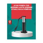 Sayarmarkt Manuel Ayak Pompası Extra Güçlü Lastik Şişirme Pompası
