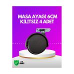 Sayarmarkt Masa Ve Koltuk İçin Kilitsiz Tekerlek Seti 6 Cm