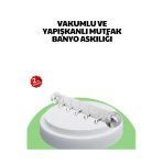Sayarmarkt Mutfak Ve Banyo Askılığı Vakumlu Yapışkanlı 5 Askı Bölmeli
