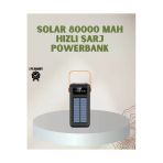 Sayarmarkt Powerbank Solar Fenerli Çoklu Kablolu Taşınabilir Şarj Aleti