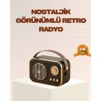 Sayarmarkt Retro Bluetooth Radyo – Nostaljik Tasarım, Tf Kart ve USB Destekli