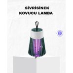 Sayarmarkt Şarjlı Mor Işıklı Sivrisinek Öldürücü Lamba – Sessiz ve Kimyasal Içermez