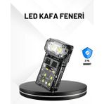 Sayarmarkt Sensörlü LED Kafa Feneri Şarj Edilebilir Manyetik Eller Serbest - Çok Renkli - 50 W
