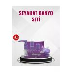 Sayarmarkt Seyahat Boy Banyo Seti 5’li Mini Şişe ve Krem Kutusu Çantalı