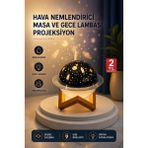 Sayarmarkt USB Mini Nemlendirici ve Projeksiyon Lambası - Çok Renkli