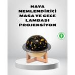 Sayarmarkt USB Projeksiyon Gece Lambası ve Ha Nemlendirici – Aromaterapi Destekli, Taşınabilir Mini - Çok Renkli