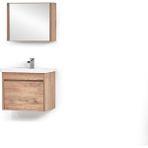 Saydam Banyo Alina 50 cm Alt Üst Banyo Dolabı Takımı - Ahşap