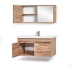 Saydam Banyo Beth 65 cm Alt Üst Banyo Dolabı Takımı (Granit Lavabo) - Ahşap