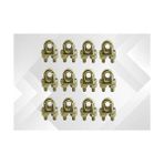 Sayemons Çelik Halat Kelepçesi 6mm A Tipi, Sarı Paslanmaz Galvaniz Kaplama (12 Adet) - Option-1