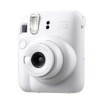 Sayemons Mini 12 Beyaz Fotoğraf Makinesi 10'lu Film Simli Pleksi Kılıf Mandal ve Kıskaçlı Resim Standı Bundle Box - Açık Bej