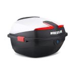 Sayemons Wheelıe XT01-W 32 Litre Motosiklet Arka Çanta Beyaz Parlak Su Geçirmez Abs Top Çift Kilitleme Üniversal - 0 - 3 Yaş - 0 - Siyah