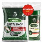 Saygın Tuz Rafine Edilmemiş Doğal Kristal Kaya Tuzu İkili Set - Paketli 500 Gr + Tuzluklu 250 Gr