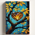 Sayılarla Boyama Tuval Hobi Seti DİLEK AĞACI Temalı Fırça ve Boya Dahil Set (Çıtalı) 50X70 CM Kendin Yap Sayılarla Tuval Boya Kiti (KASNAKLI)