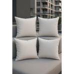 SAYMİNE 4'lü Keten Duck Kırlent Kılıfı Krem Renk Yastık Kılıfı Punch Için Uygundur KREM 43 x 43