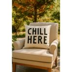 SAYMİNE CHILL HERE MODEL PUNCH KIRLENT KILIFI KREM 43 x 43