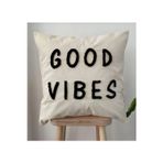 Saymine Good Vıbes Punch İşleme Kırlent Kılıfı