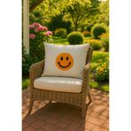 SAYMİNE GÜLEN YÜZ (smiley face) MODEL KIRLENT PUNCH KILIFI krem 43 x 43