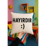 SAYMİNE HAYIRDIR :) Punch Kırlent Kılıfı Krem 43 x 43