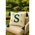 SAYMİNE Punch kırlent Kılıfım Harf Model S Harfi KREM22 43 x 43