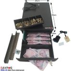 Saypos Buton ve Adaptörü ile Masa Altı Montaj Askısı Hediyeli Mini Para Çekmecesi 24x33x10cm