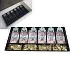 Saypos Metal Mandallı Rampalı Çekmece İçi Para Düzenleyici 6 Banknot 4 Bozuk Para Gözlü 49x24,5x3,5cm