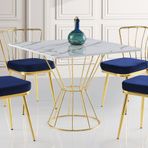 Says Metal Kare 90 x 90 cm Gold Masa