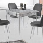 Says Metal Katlanır 75 x 80 cm Gri-Mermer Masa