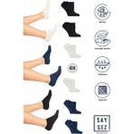 Saysez Bambu Kadın Sneaker Siyah-Beyaz-Laci. Çorap Dikişsiz Görünmez Bilekte Spor Çorap Premium 6'lı Paket - 36 - 40 - Siyah - Beyaz - Lacivert