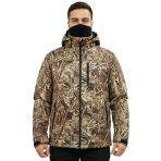 Saz Desen Soft Shell Mont Avcı Desen Çift Kat Polarlı
