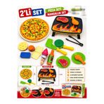 SAZE 2’li Set Pizza ve Mangal Oyuncak Seti – Barbekü Grill Oyunu, Kesilebilir Pizza, Mutfak Aksesuarları Çocuk Oyuncağı 3+ Yaş