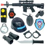 Saze Elite Oyuncak Kasklı Polis Set Erkek Cocuk Oyuncak Polis Seti 1 Adet