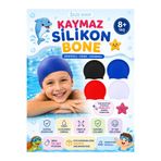 SAZE Kaymaz Silikon Yüzücü Bonesi Çocuk Yüzme Bonesi 8+ Yaş Tekli