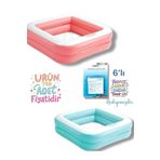 SAZE Şişme Taban Mini Kare Havuz 86x86x25 cm RENGİNİZİ BELİRTİNİZ