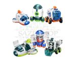 SAZE Uzay İstasyon Oyuncağı 3 lü Set Oyuncak Roket & Uzay Mekiği & Uzay Aracı & Ay Taşıtı & Astronot