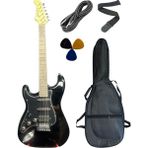 Sazhane Siyah Solak Elektro Gitar (Kılıf-Pena-Kablo-Askı)