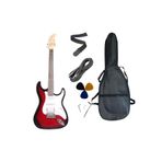 Sazhane Strat Kasa Hss Manyetik AEG100 Kırmızı Elektro Gitar(Kılıf-Pena-Kablo Dahil)