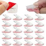 Sazoemao 20 Adet Kendinden Yapışkanlı Klipsler, Duvar Klipsleri, Goblen Askıları, Kağıt Bayrak Askısı için Fotoğraf Klipleri, Öğretmenler için Yapışkan Klipsler, Poster Ev Ofis Halatı için Çift Taraflı