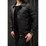 S/B Collection SB Collection Erkek Siyah Deri Baharlık Ceket - 2XL
